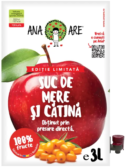Suc de Mere & Catina 100% Natural Ana Are 3L